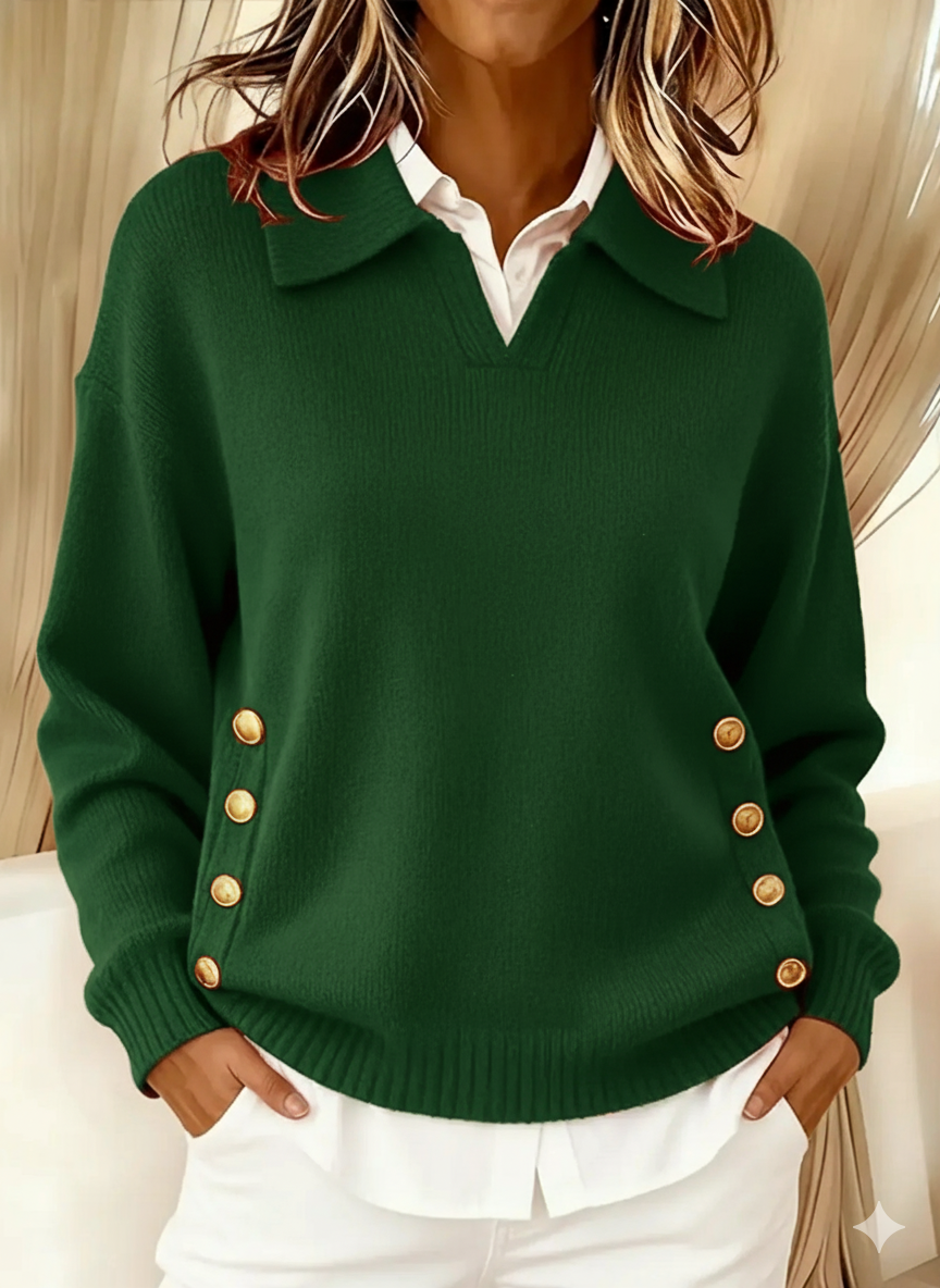VYNETTE | MAGLIONE CON SCOLLO A V E COLLETTO
