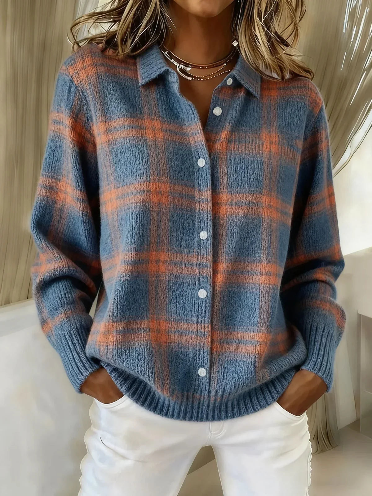CAMILLE | CARDIGAN A QUADRI