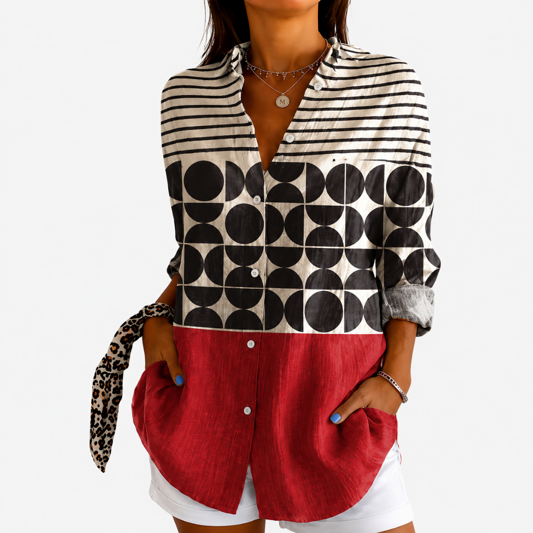 MOLLY | CAMICETTA COLORBLOCK DAL FASCINO RETRÒ