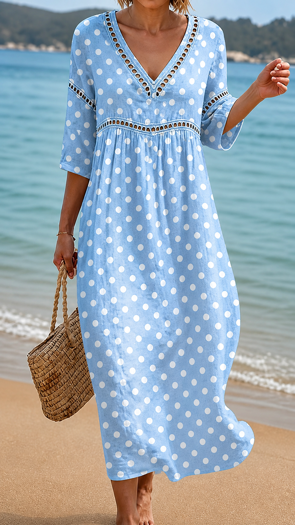 OLIVIA | ABITO DA SPIAGGIA A POIS MORBIDO