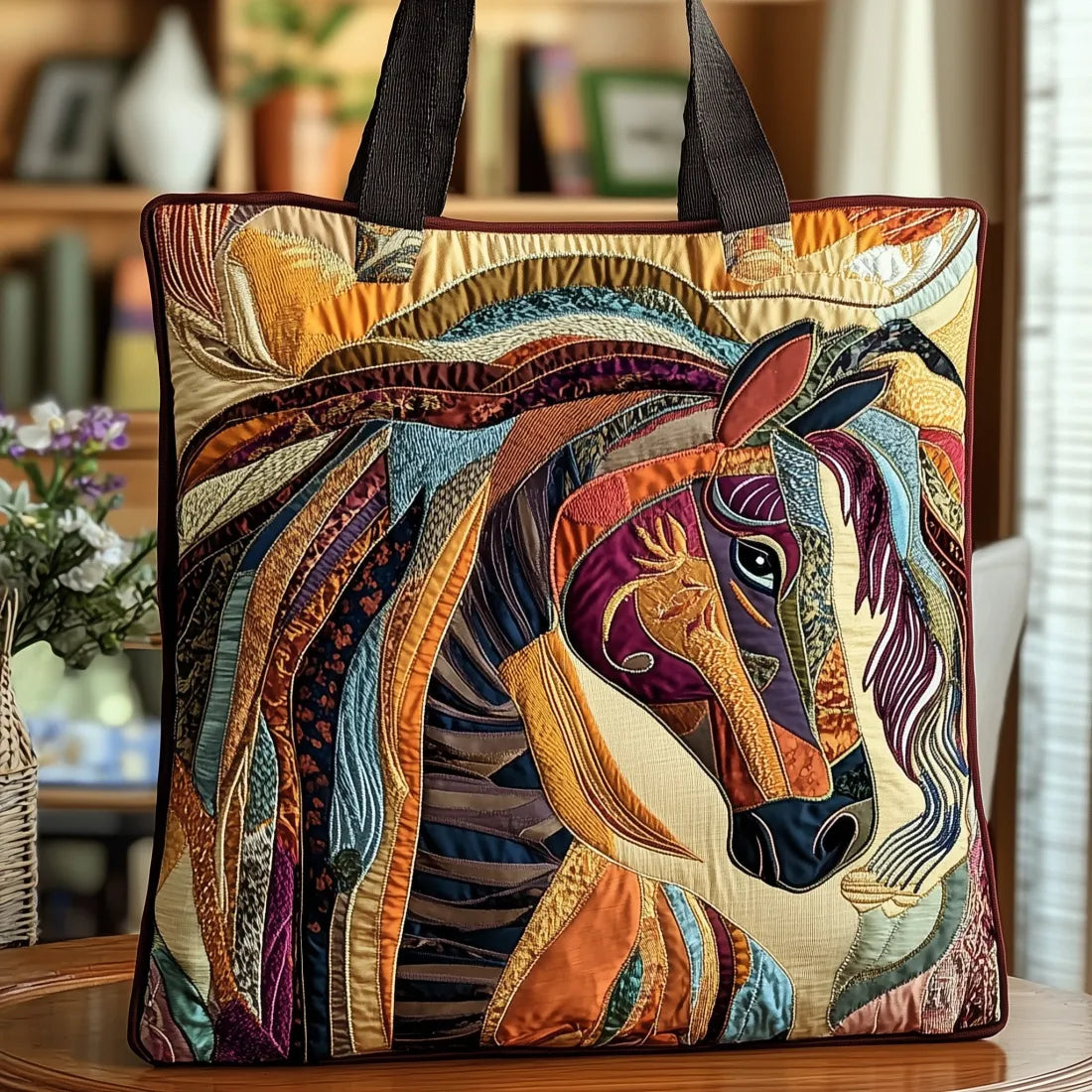 GEORGIA | BORSA CON MOSAICO ARTIGIANALE DI UN CAVALLO
