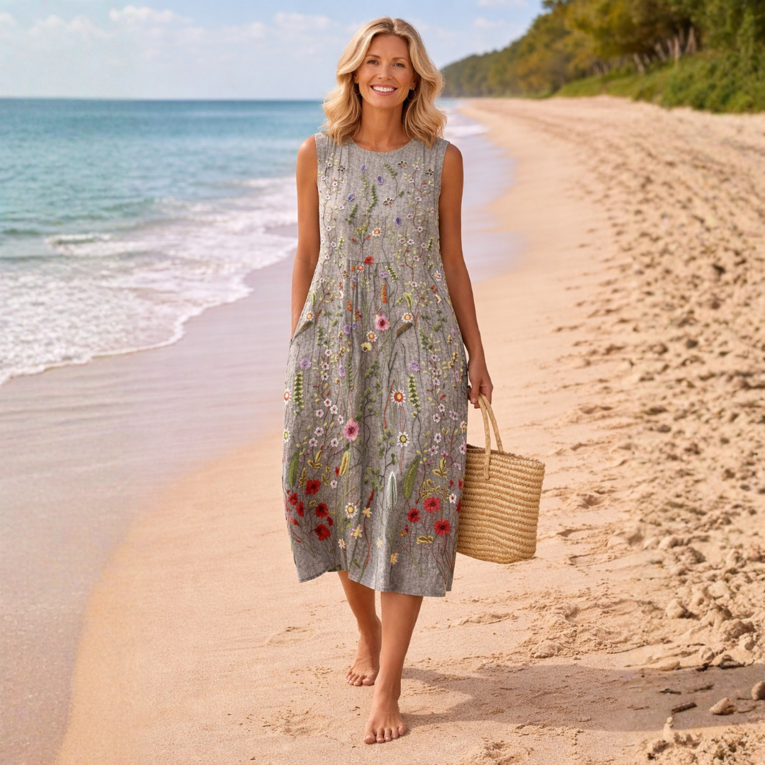 CARA | ABITO MIDI WILDFLOWER
