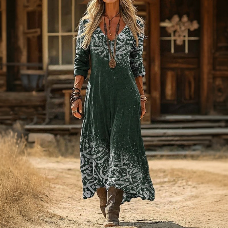 EVELYN | ABITO CASUAL A MANICHE LUNGHE DI ISPIRAZIONE VINTAGE