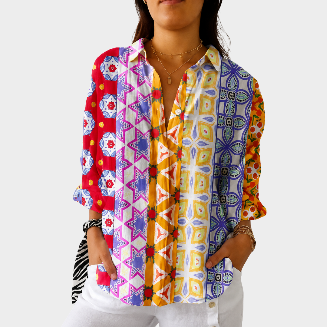LILY | CAMICETTA LEGGERA E COLORATA CON STAMPA