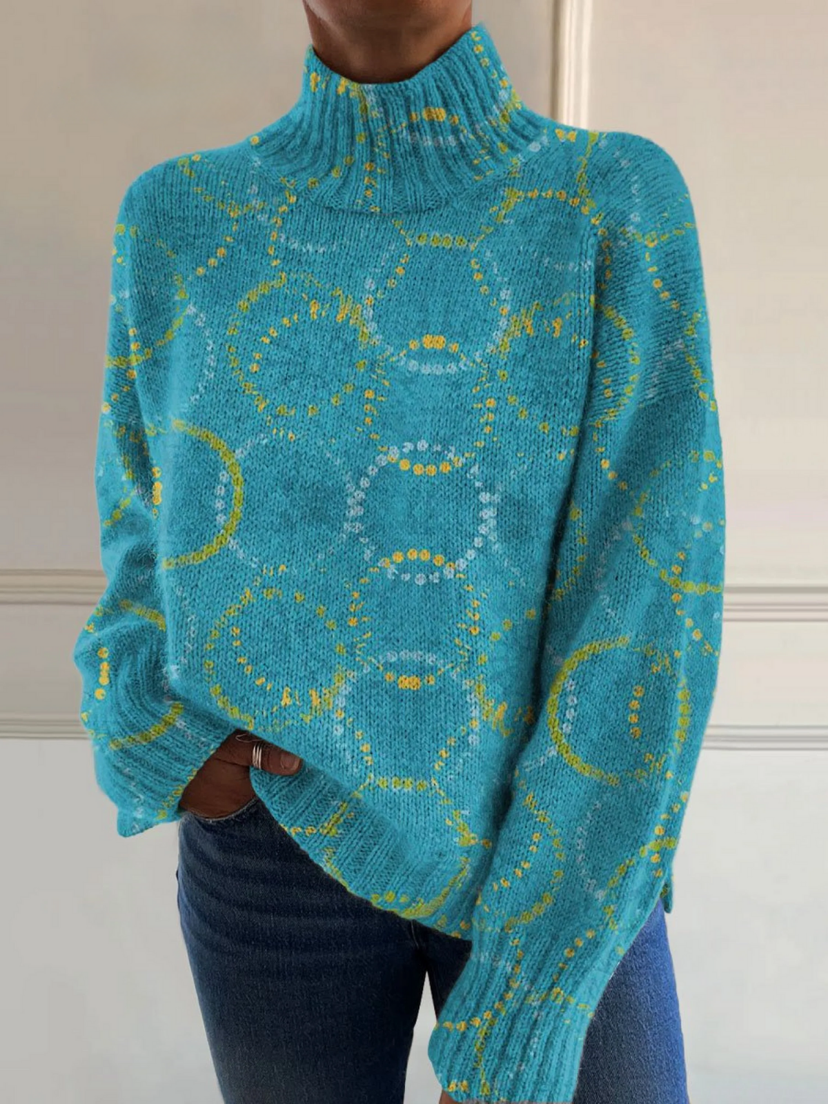 NORA | DOLCEVITA CON STAMPA ARTISTICA BRIGHT CIRCLE