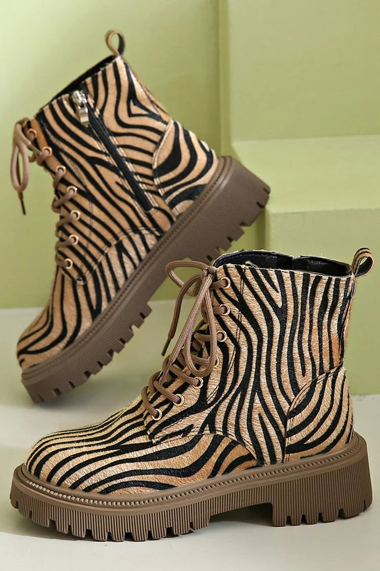 STELLA | STIVALETTI BOLD IN PIZZO ZEBRA