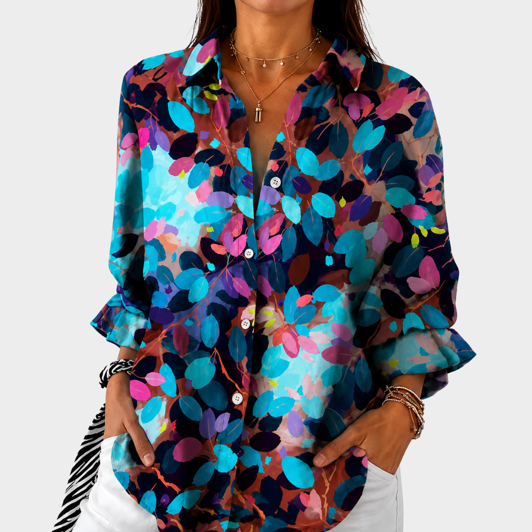 ISABELLA | CAMICIA STATEMENT TWILIGHT GARDEN