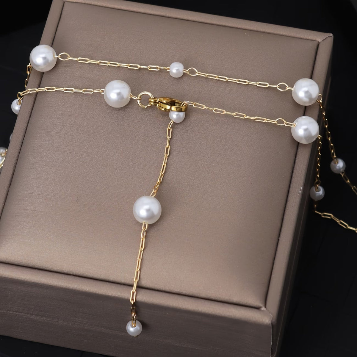CELESTE | COLLANA ELEGANTE CON PERLA CIELO