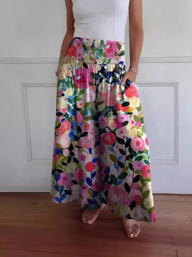 BLYTHE | PANTALONI IN DENIM A GAMBA LARGA E VITA ALTA CON ARRICCIATURA