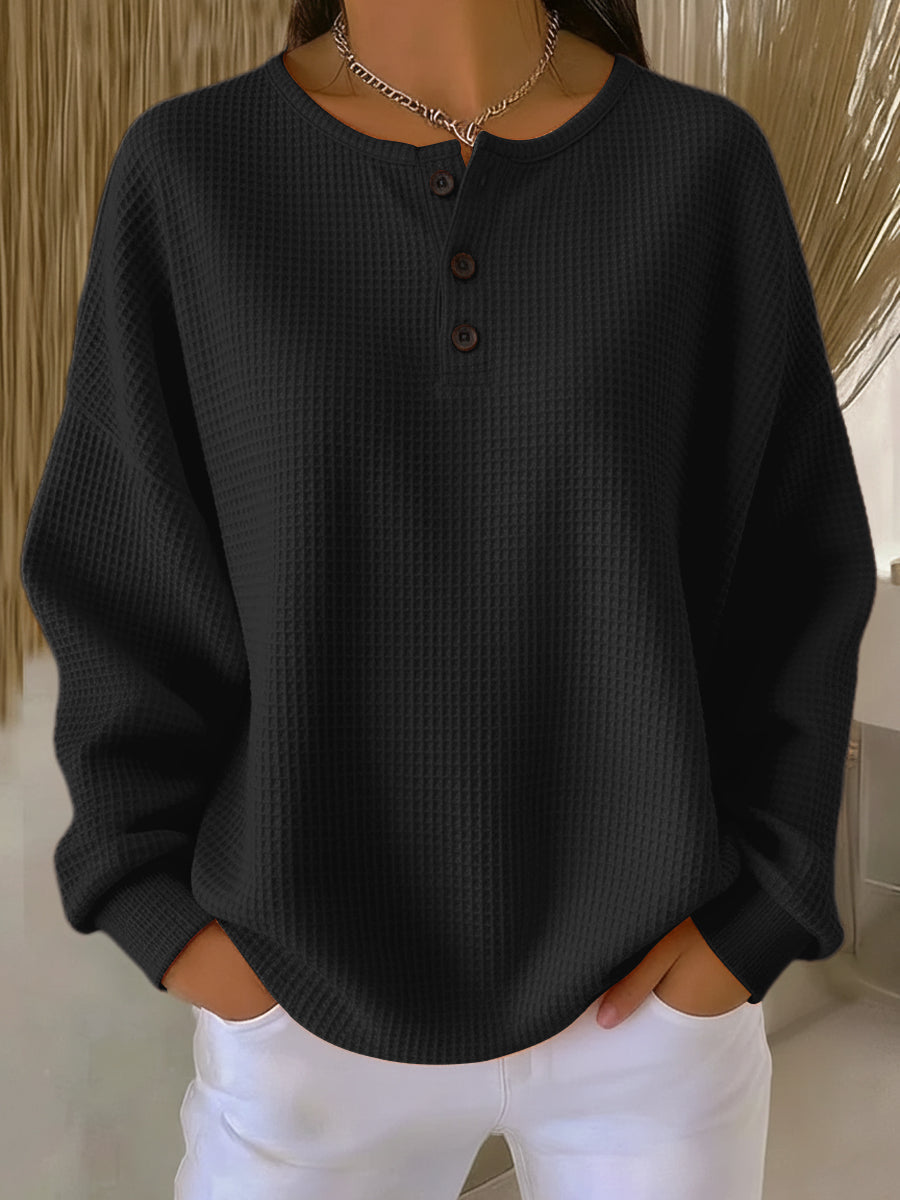 MIRABEL | FELPA HENLEY A NIDO D'APE COSY