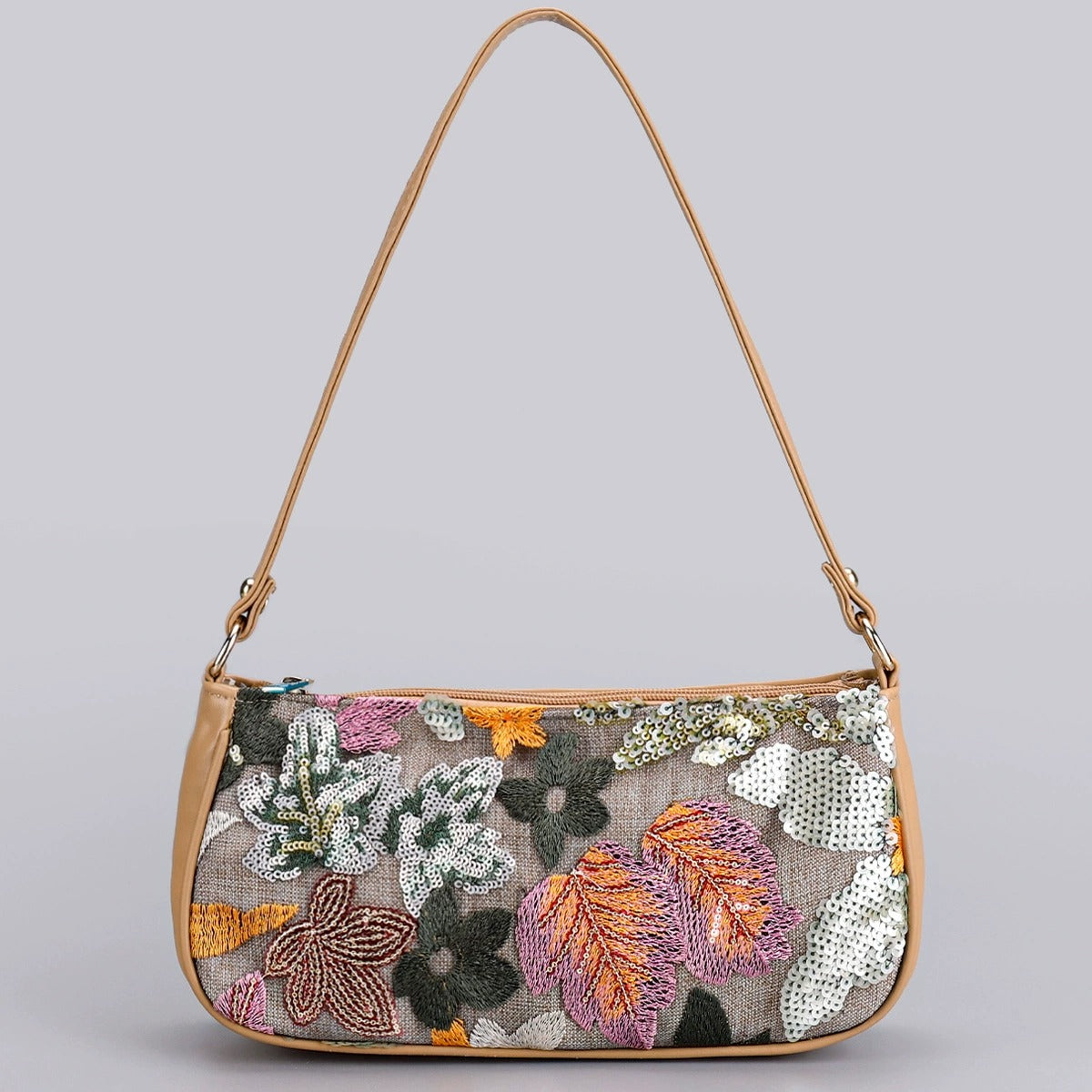 AUTUMNMEADOW | BORSA A TRACOLLA CON PAILLETTES FLOREALI