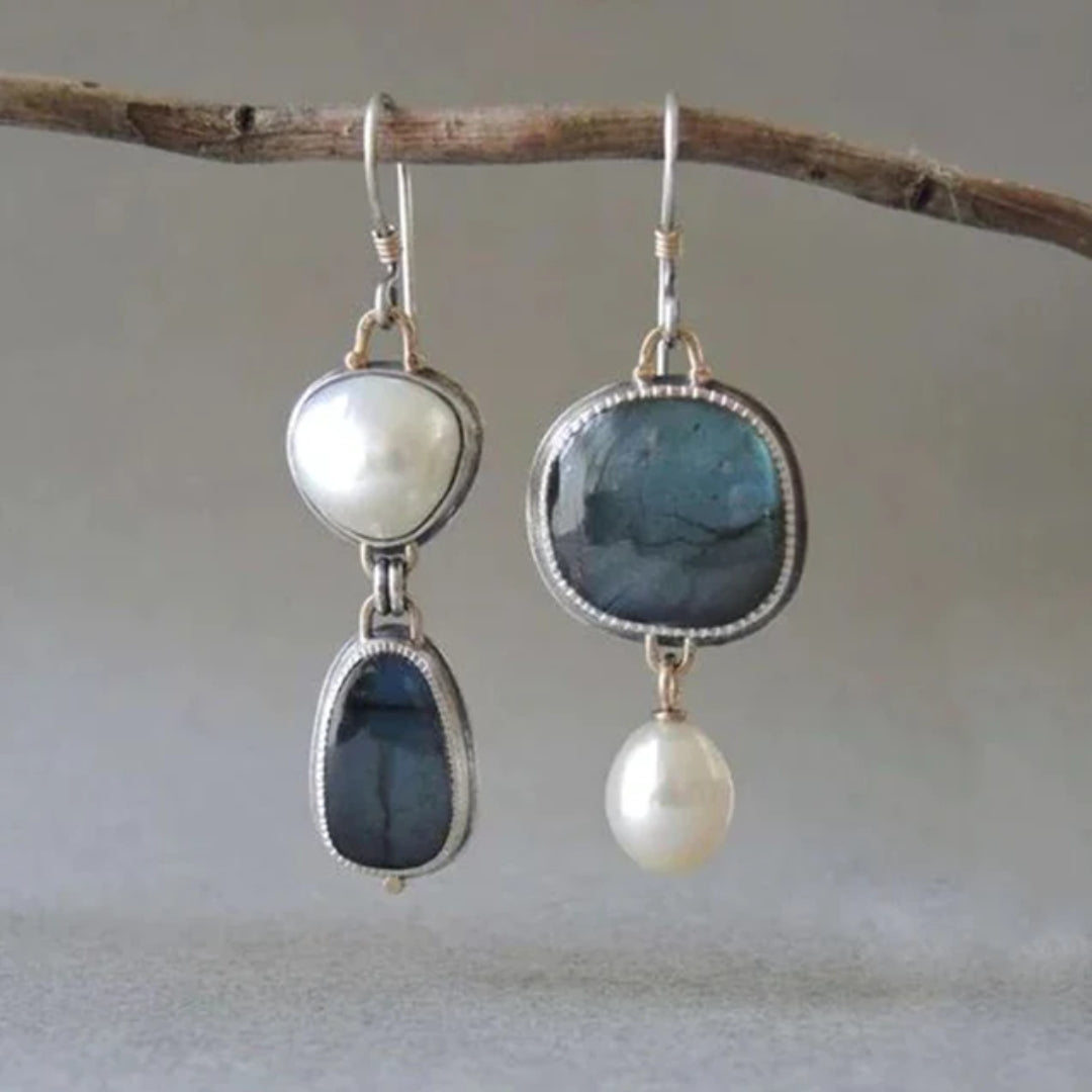 CELESTE | ORECCHINI ELEGANTI CON PERLA BLU