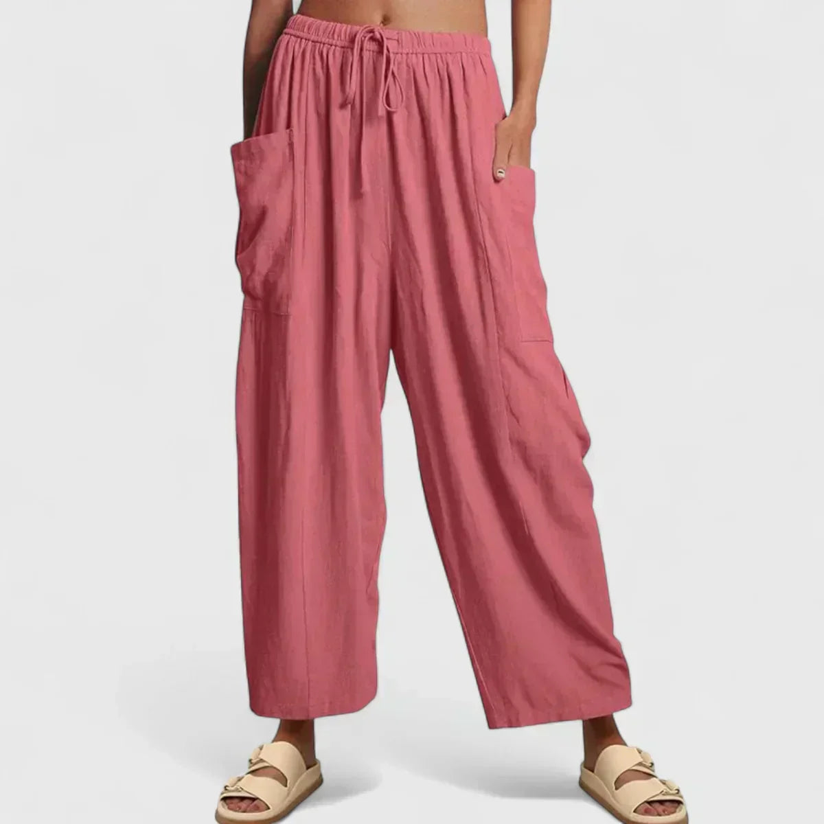 BARBARA | PANTALONI CASUAL A GAMBA LARGA