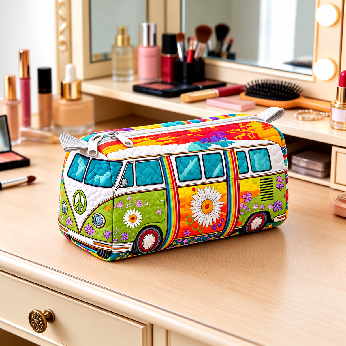 DAISYVAN | BEAUTY CASE CAMPER FIORI ARCOBALENO