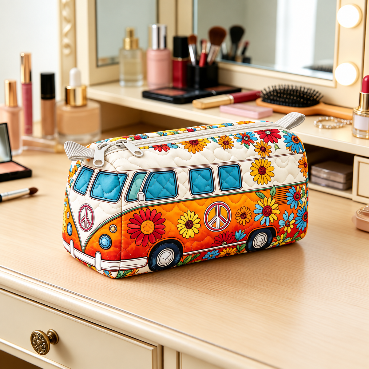 SUNPETAL | BEAUTY CASE RETRO FLORAL CAMPER