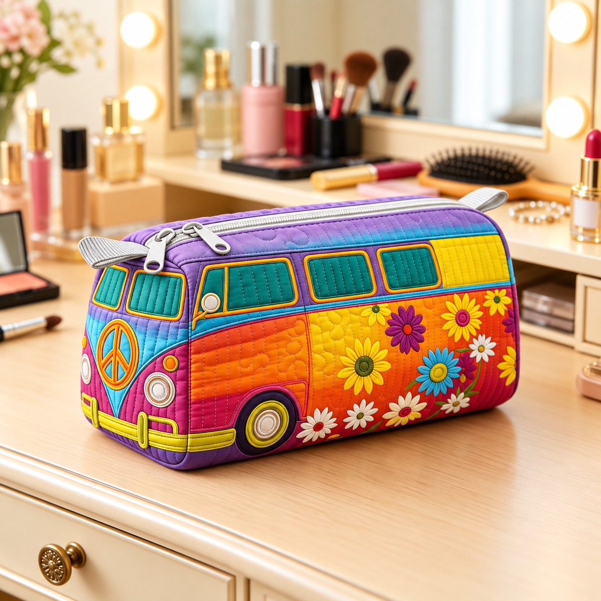 SUNBLOOM | BEAUTY CASE DA CAMPEGGIO A FIORI COLORATI
