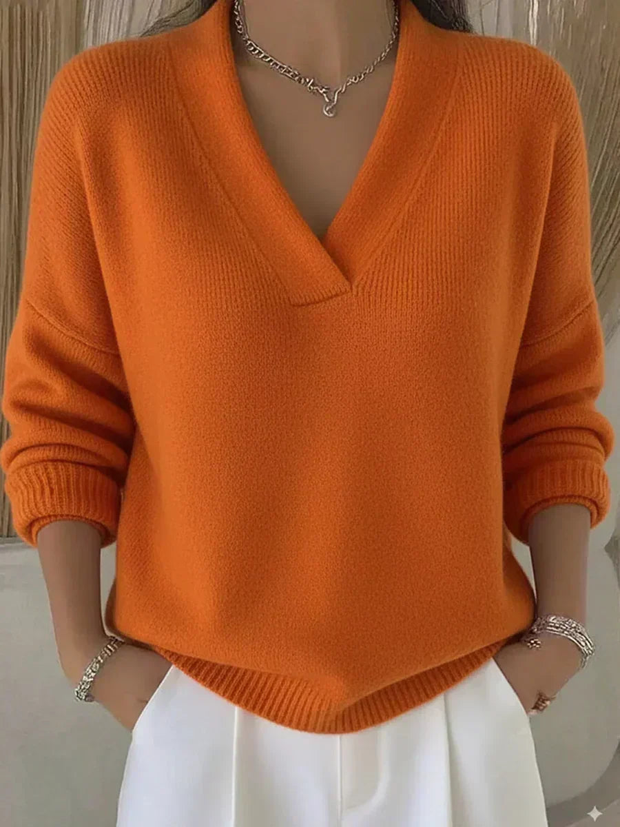 VIVELLE | MAGLIA CON SCOLLO A V RILASSATO