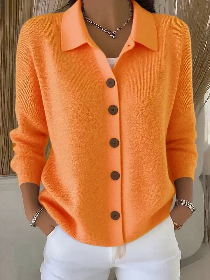 JOSEPHINE | CARDIGAN CON COLLO E BOTTONI FRONTALI