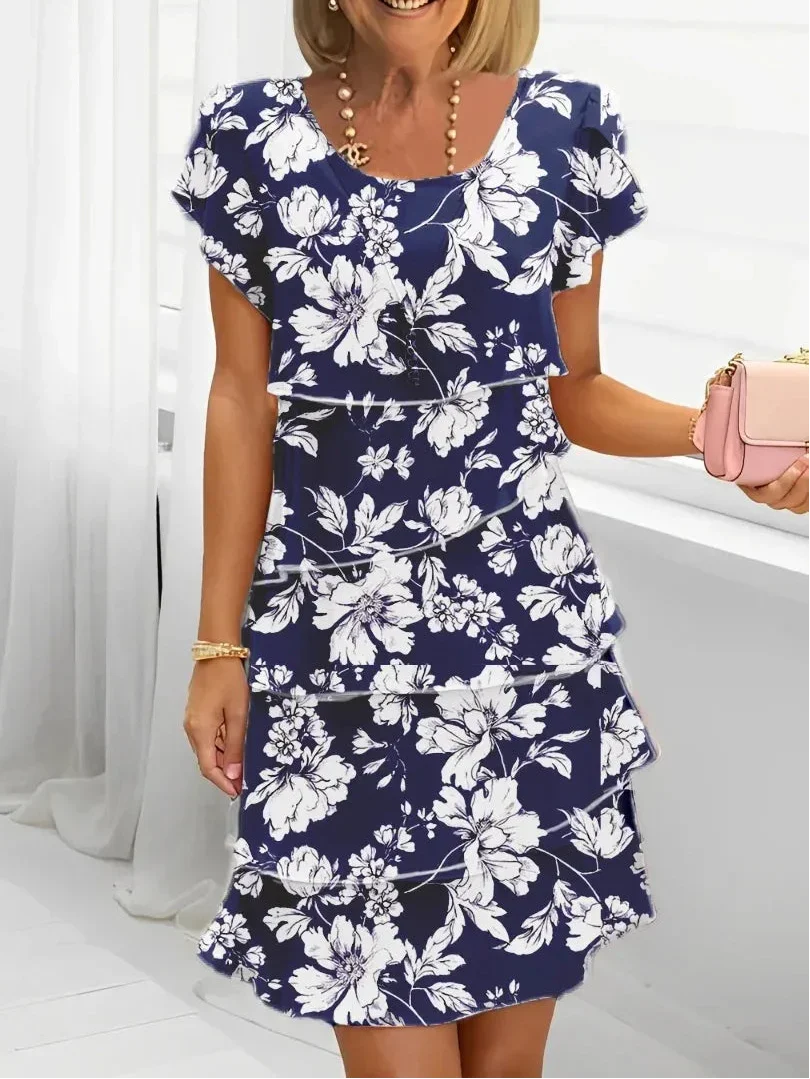 FRANCESCA | ABITO CON VOLANT ELEGANT COMFORT