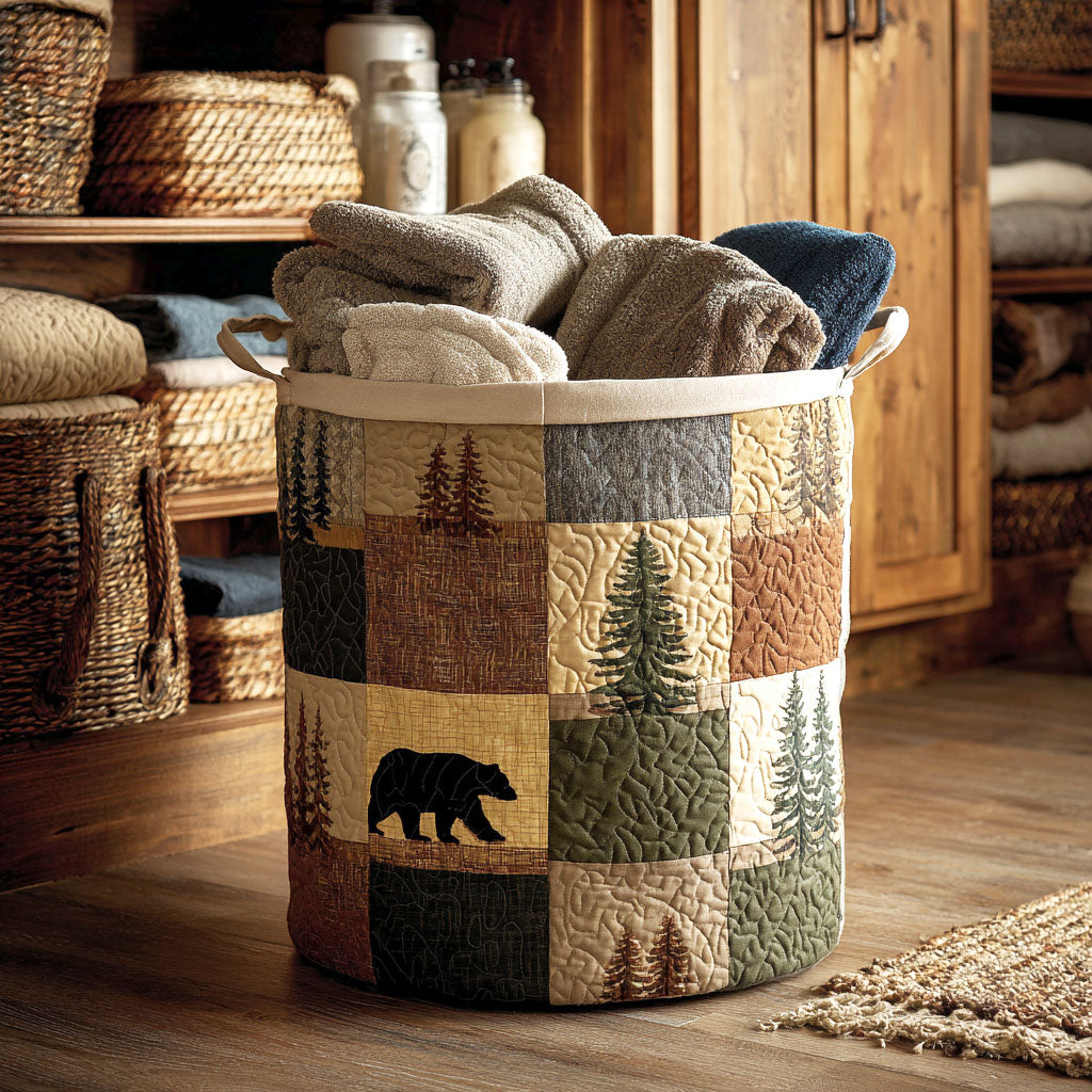 EVIE | CESTA PORTABIANCHERIA WOODLAND PATCH