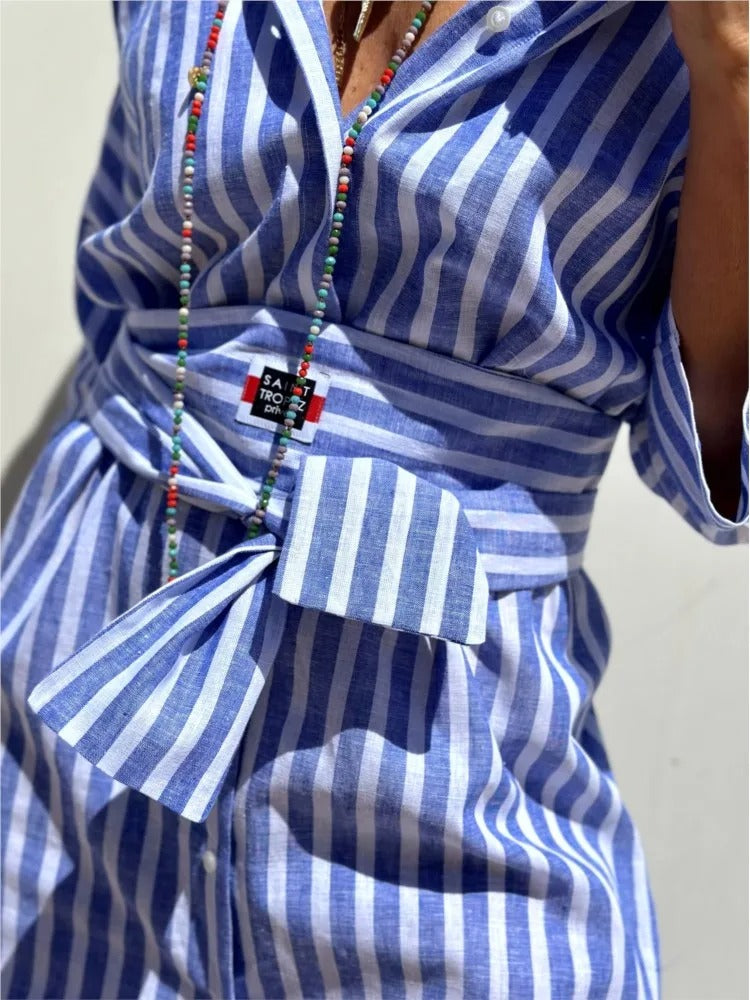 GÉRALDINE | ABITO A RIGHE LEGGERO ED ELEGANTE