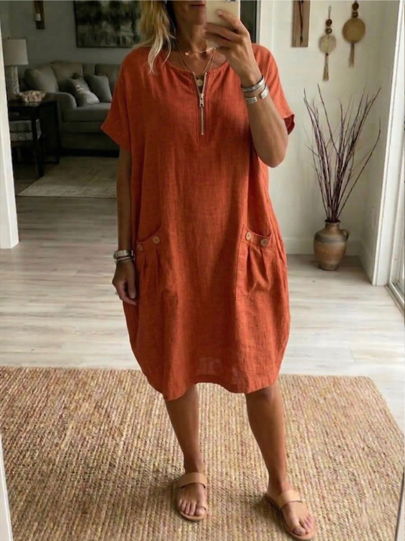 JOAN | ABITO ESTIVO CON ZIP FRONTALE