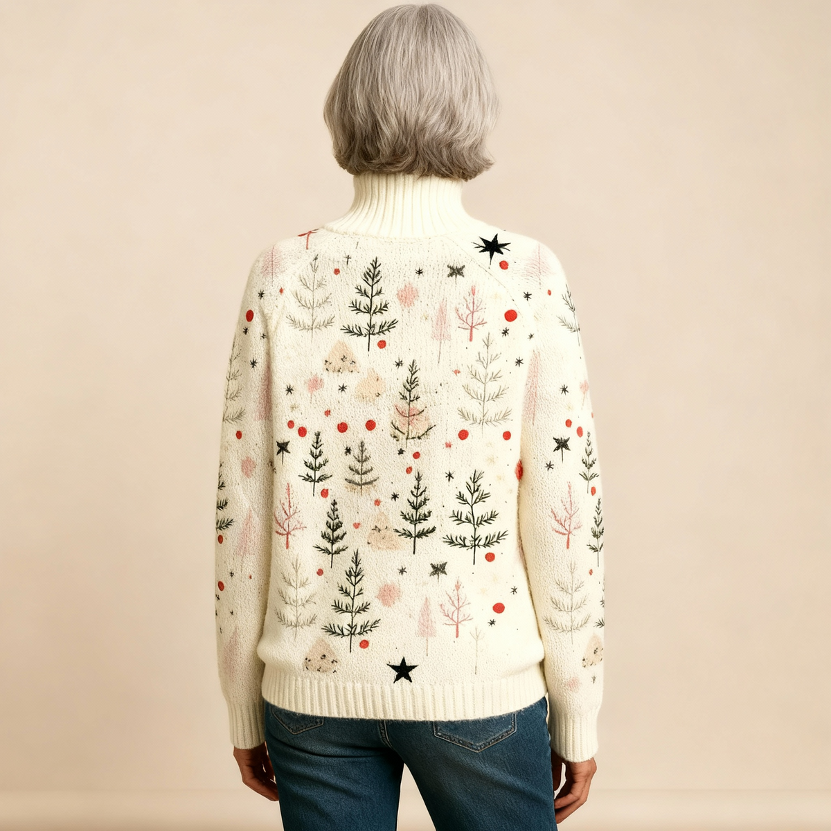 AVORIO | MAGLIONE DOLCEVITA NATALIZIO IN MAGLIA