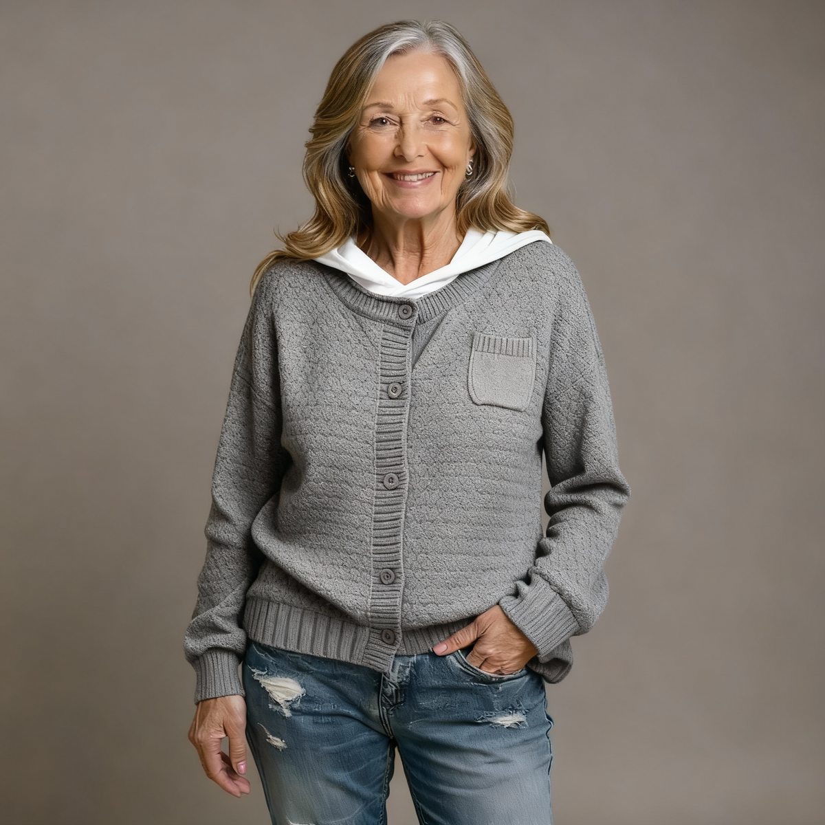 SELIORA | CARDIGAN IN MAGLIA LAVORATA