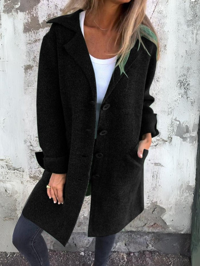 MIRIAM | CAPPOTTO CON COLLO A REVERS E CHIUSURA CON BOTTONI