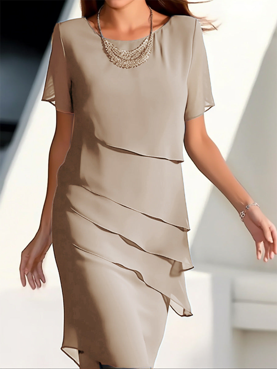 LINDA | ABITO CON VOLANT E COMFORT ELEGANTE