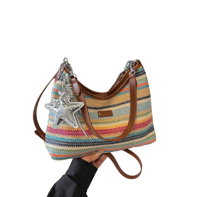 BORSA A SPALLA | BOHO A RIGHE