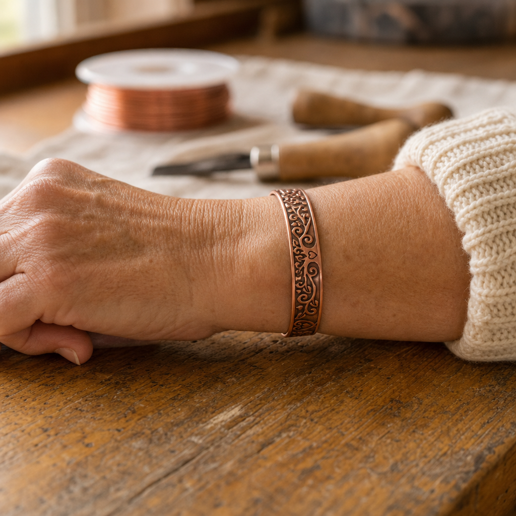 LILY | BRACCIALE FLORA IN RAME