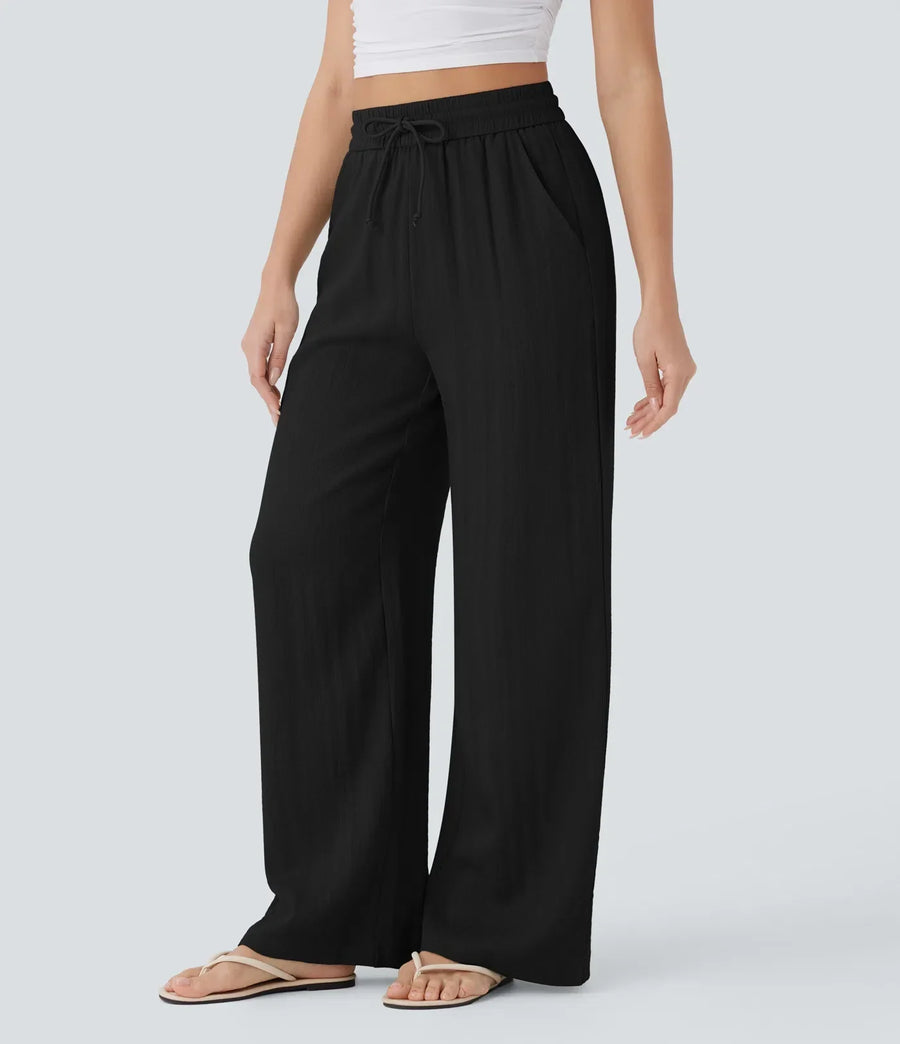 SARAH | PANTALONI A GAMBA LARGA EFFORTLESS