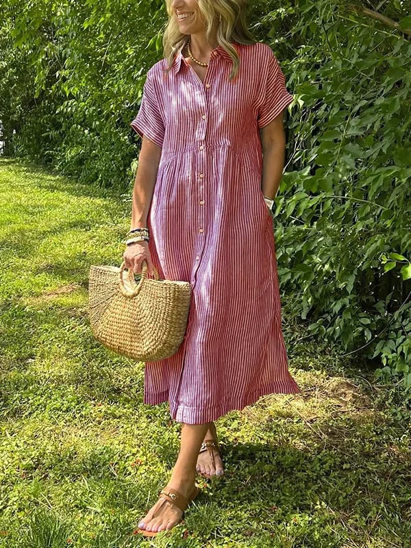 MONA | ABITO A RIGHE ELEGANTE