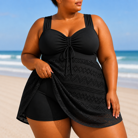 EMILLE | VESTITO DA MARE RAFFINATO TAGLIE FORTI