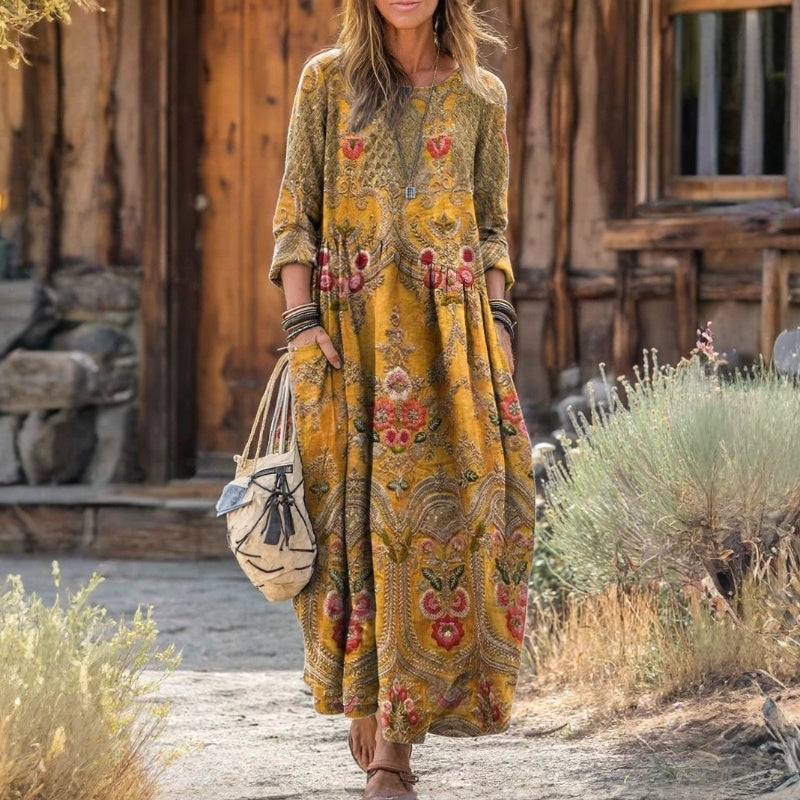 EVELYN | ABITO CASUAL A MANICHE LUNGHE DI ISPIRAZIONE VINTAGE
