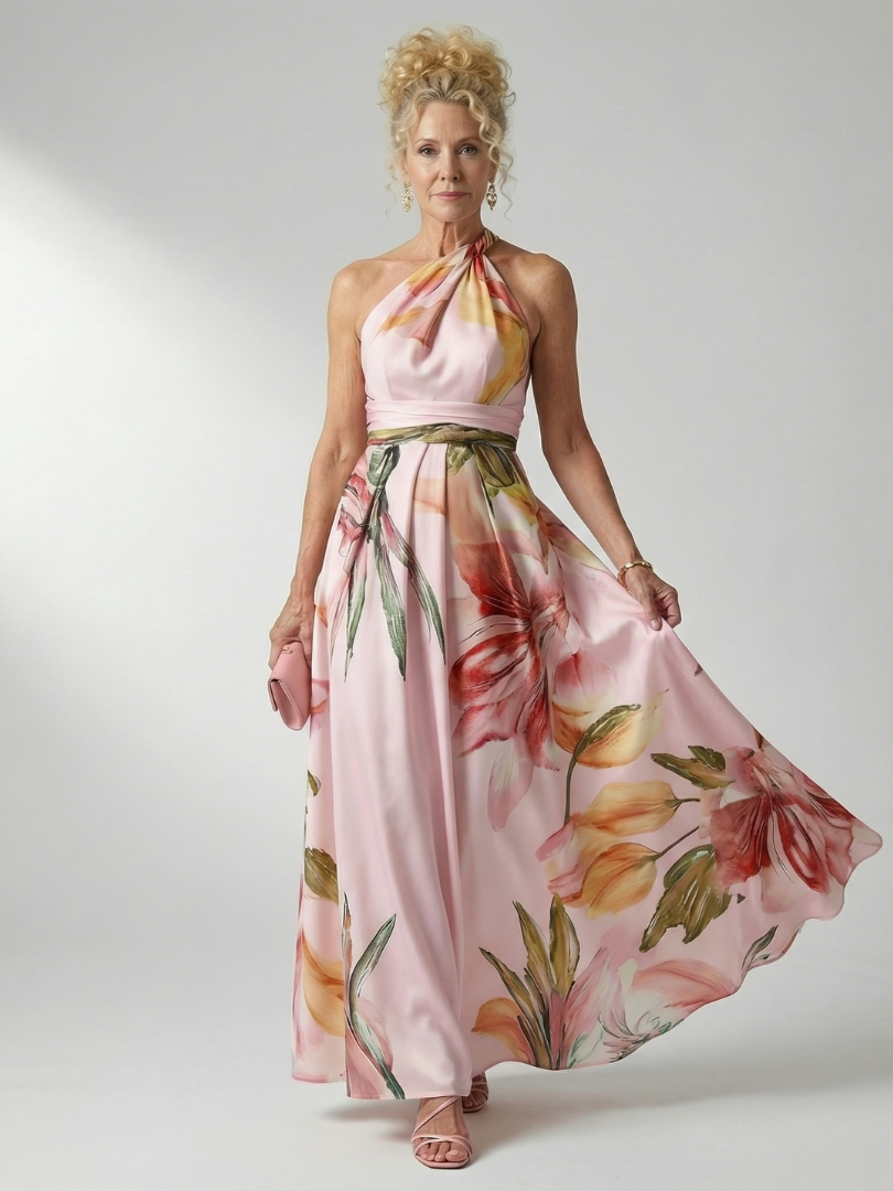 AMIEL | ABITO MAXI FLOREALE LEGGERO
