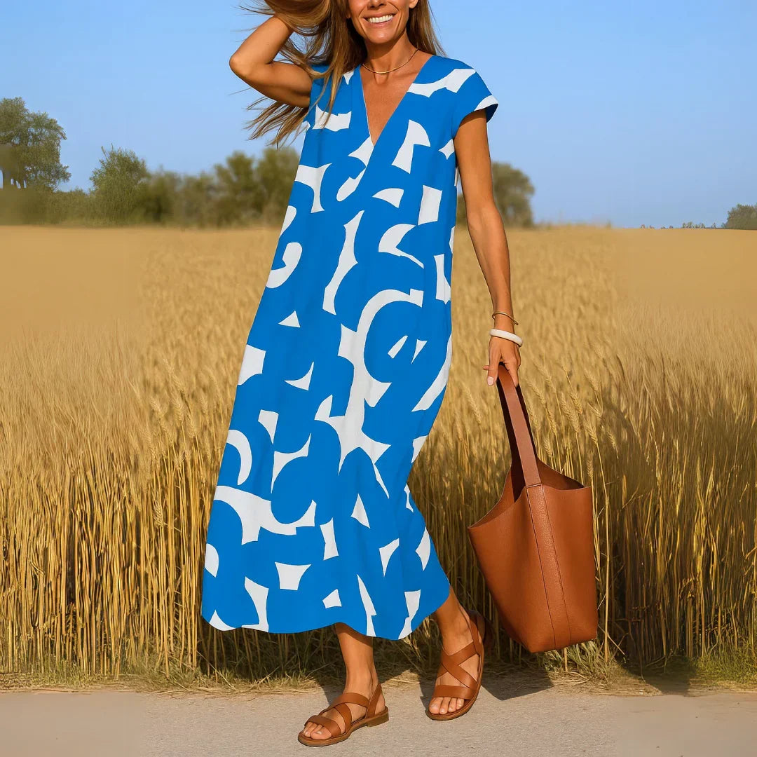 TATIANA | MAXI ABITO CON DETTAGLI INTRECCIATI