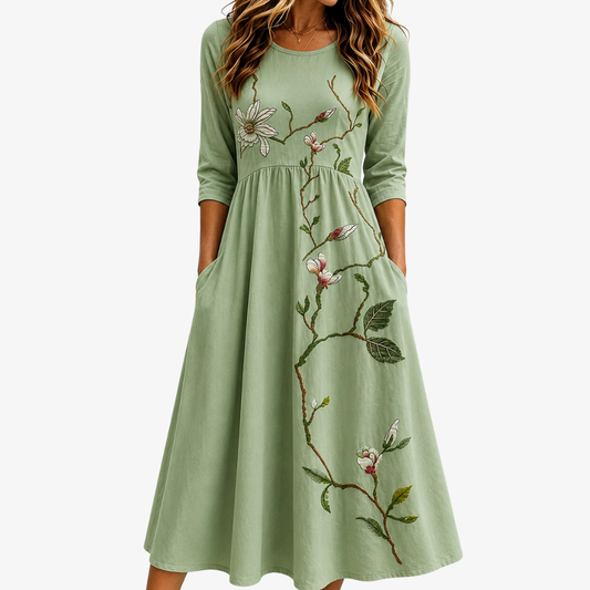 ISLA | ABITO MIDI WILLOW BLOOM SAGE
