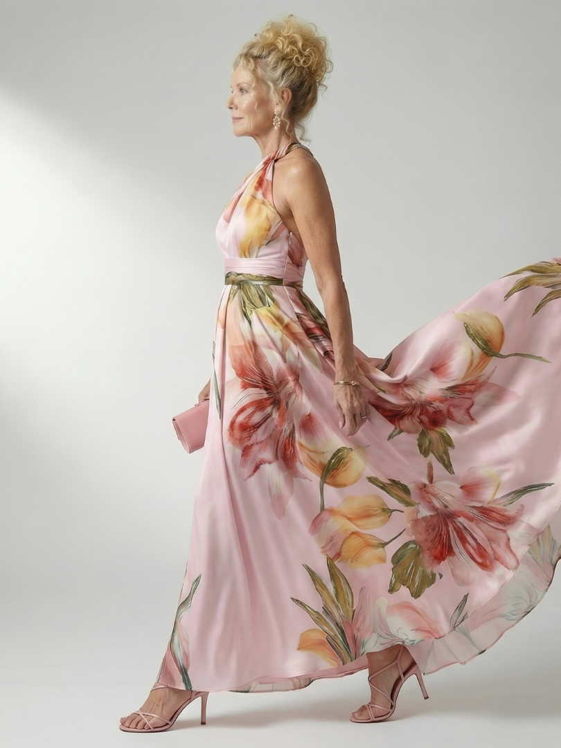 AMIEL | ABITO MAXI FLOREALE LEGGERO