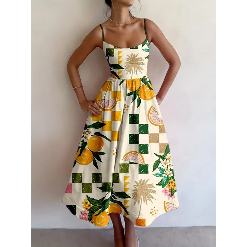LIORABELLE | ABITO MIDI CITRUS PALM