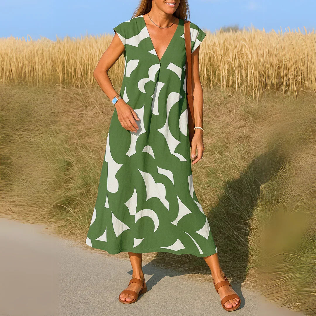 TATIANA | MAXI ABITO CON DETTAGLI INTRECCIATI