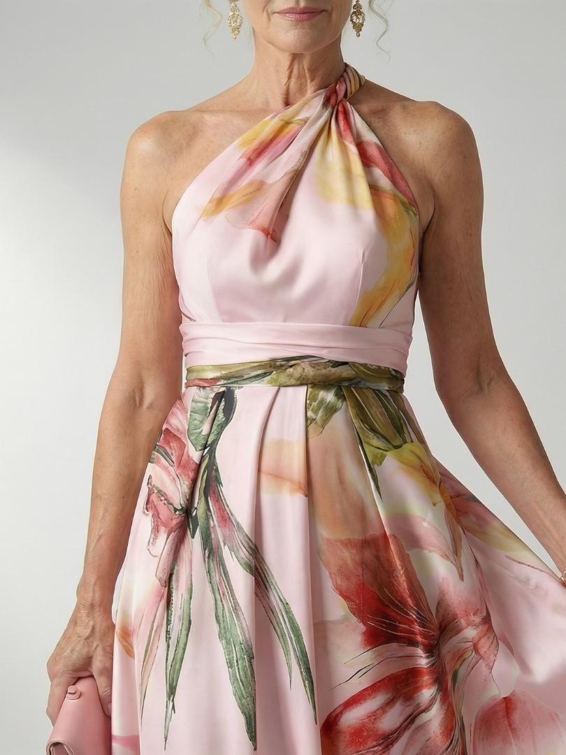 AMIEL | ABITO MAXI FLOREALE LEGGERO