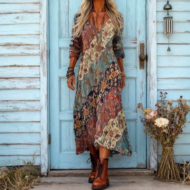 EVELYN | ABITO CASUAL A MANICHE LUNGHE DI ISPIRAZIONE VINTAGE