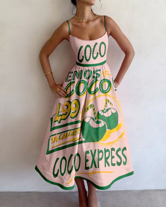 TALLULAH | ABITO MIDI TROPICAL MARKET