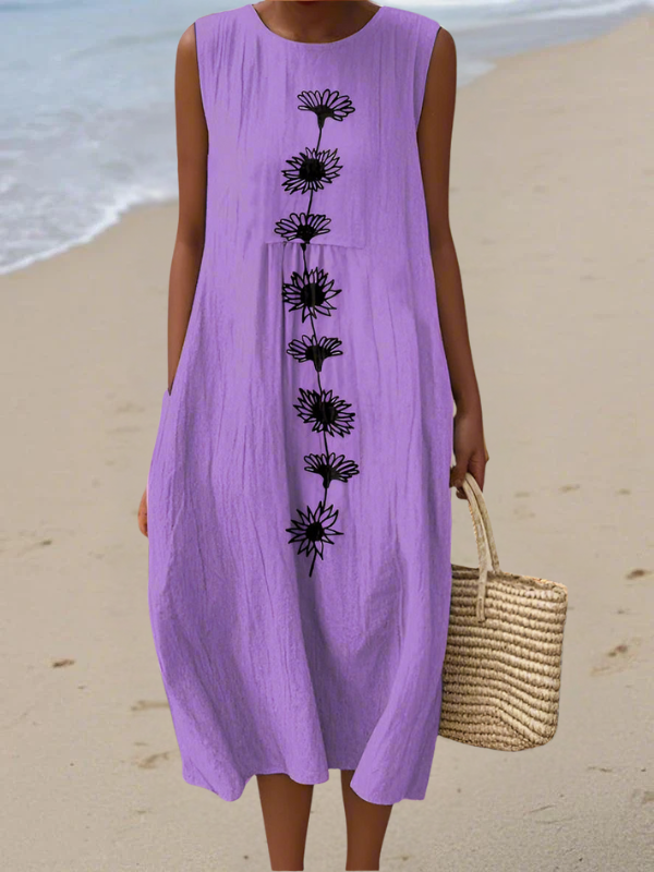 EMMA | VESTITO MIDI VIOLET BLOOM