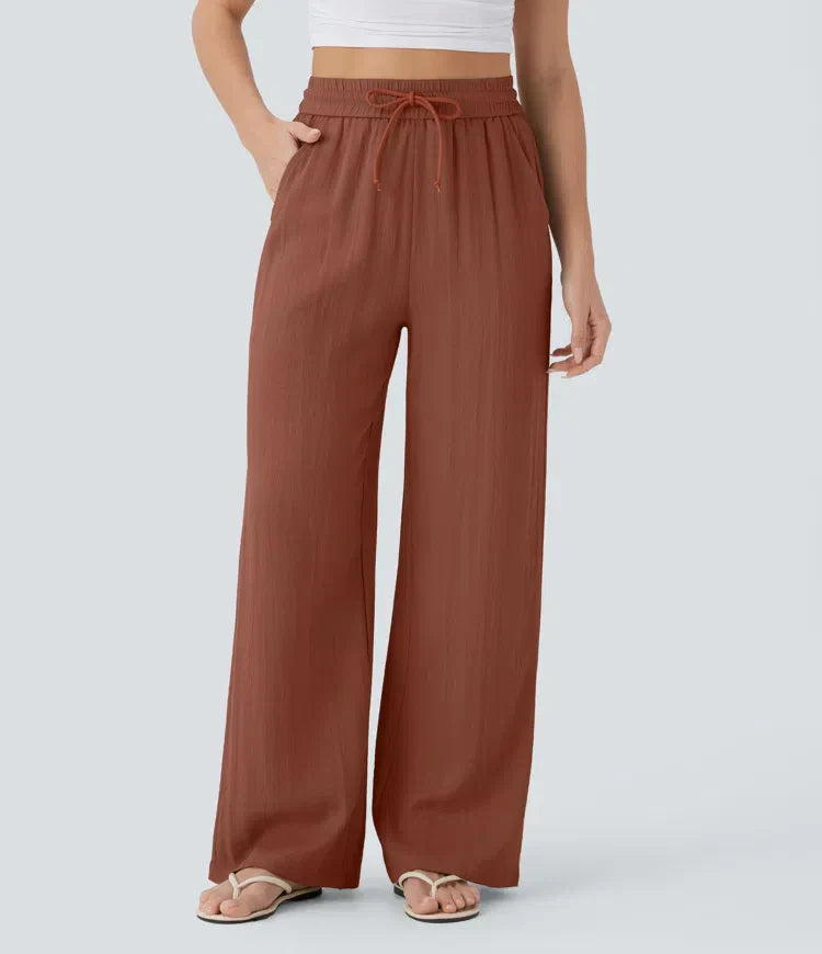 SARAH | PANTALONI A GAMBA LARGA EFFORTLESS