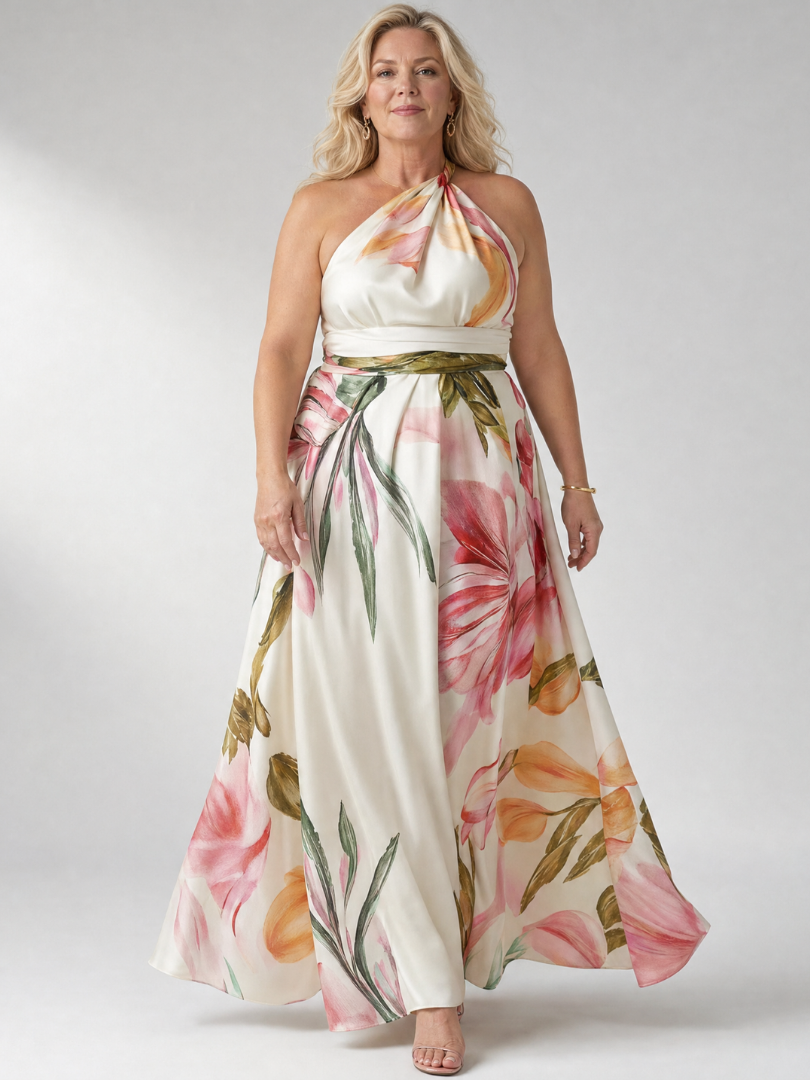 AMIEL | ABITO MAXI FLOREALE LEGGERO
