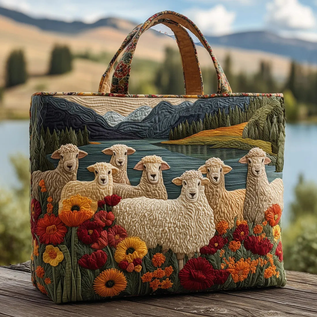 HARRIET | BORSA ARTIGIANALE SHEEP IN THE LAKE