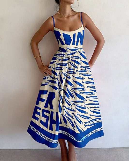 HADLEIGH | VESTITO MIDI COASTAL MARKET